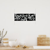 Poster casque DJ noir et blanc (Cuisine)