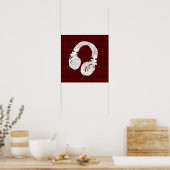 Poster casque graphique avec g-clés (Cuisine)