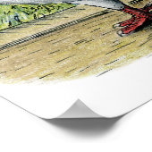 Poster Casque : Pigeon rouge (Coin)