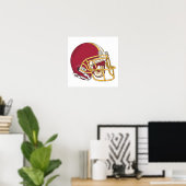 Poster Casque Red & Gold Football (Bureau à domicile)