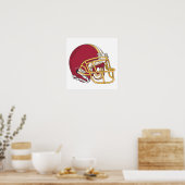Poster Casque Red & Gold Football (Cuisine)