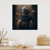 Poster casque spatial (Cuisine)