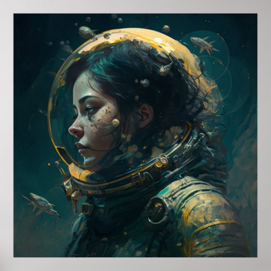 Poster casque spatial (Devant)