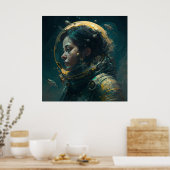 Poster casque spatial (Cuisine)
