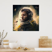Poster casque spatial (Cuisine)