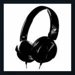 Poster Casque style pop art noir<br><div class="desc">Hip hop,  R&B,  rock,  heavy metal,  techno,  punk,  rap,  classic,  african american,  jazz... . We love music,  we love listening cds,  radio. Enjoying watching video clibs,  mixes,  remixes,  covers.</div>