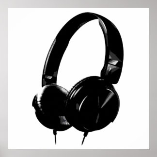 Poster Casque style pop art noir