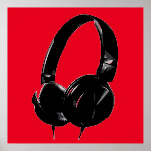 Poster Casque style pop Art noir (Devant)