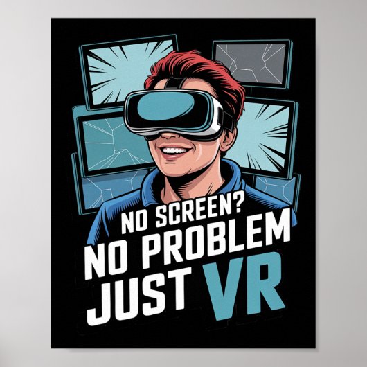 Poster Casque Vr pour joueurs explorant la réalité augmen (Devant)