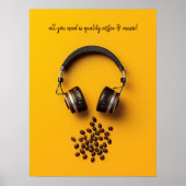 Poster Casques et haricots à café (Devant)