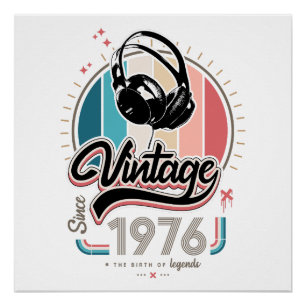 Poster Casques vintages depuis 1976