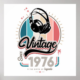 Poster Casques vintages depuis 1976