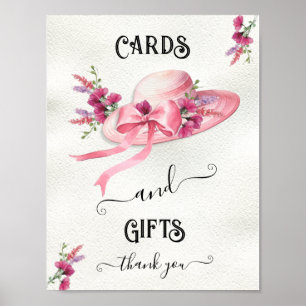 Poster Casquette à fleurs rose Derby Fête des mariées Sig