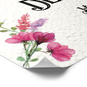 Poster Casquette à fleurs roses Derby Fête des mariées Af (Coin)
