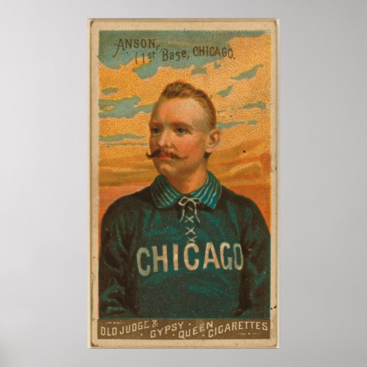 Poster Casquette Anson, Chicago White Stockings (Devant)