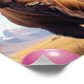 Poster Casquette d'anniversaire de bison américain et bal (Coin)