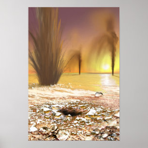 Poster Casquette de glace polaire sud de Martian