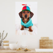 Poster Casquette de l'hélice du chiot de Dachshund (Cuisine)