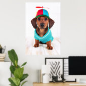 Poster Casquette de l'hélice du chiot de Dachshund (Bureau à domicile)