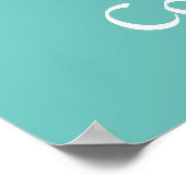 Poster Casquette de pays et démarrage Turquoise (Coin)