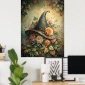Poster Casquette de Sorcière Botanique - Rustique Cottage (Bureau à domicile)