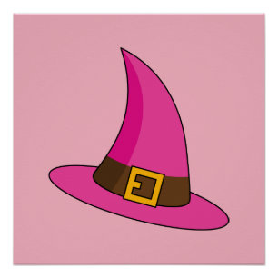 Poster Casquette de sorcière rose