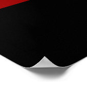 Poster Casquette Fleur de singe rouge et noire (Coin)