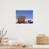 Poster Casquette panier et paille (Cuisine)
