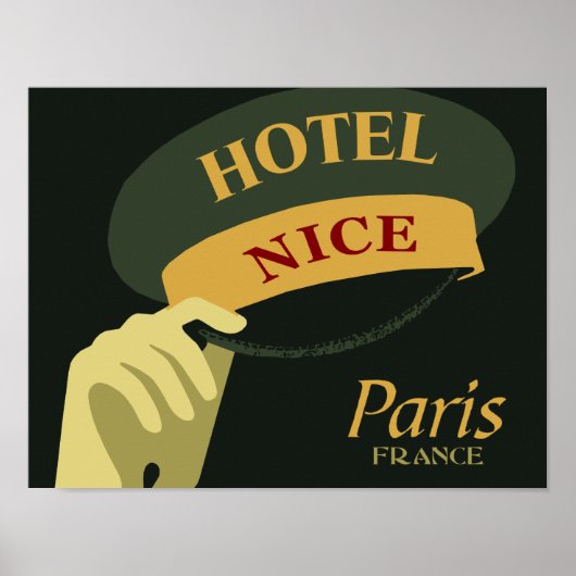 Poster Casquettes de Nice Hotel Paris (Devant)