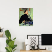 Poster Cassatt - Dame à la table à thé 1885 (Bureau à domicile)