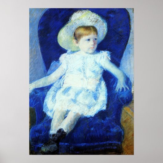 Poster Cassatt - Elsie In Blue Chair 1880 (Devant)