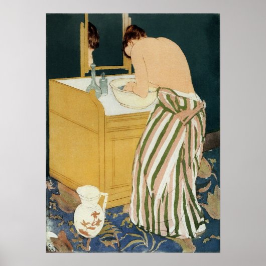 Poster Cassatt - Femme se baignant (Devant)