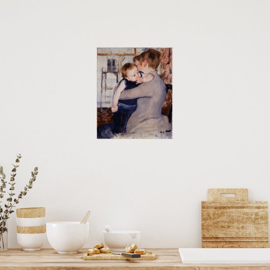 Poster Cassatt - Mère et Enfant (Cuisine)