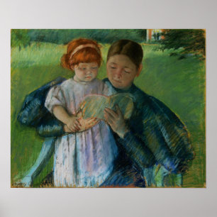 Poster Cassatt - Nurse Reading To Little Girl