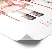 Poster Casse-noisette de Noël rose et or (Coin)