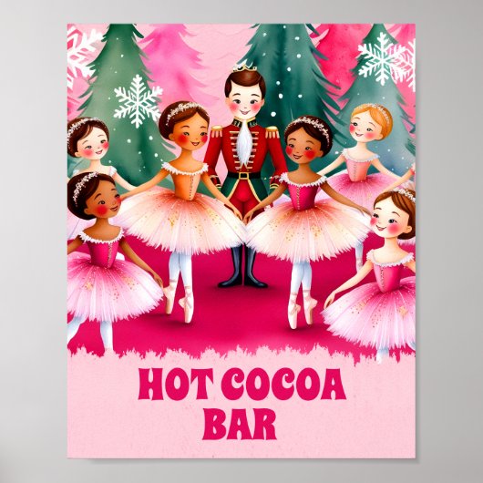 Poster Casse-noisette rose Ballet anniversaire chaud coco (Devant)