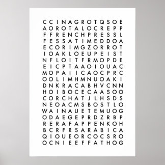 Poster casse-tête de recherche