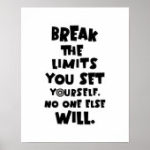 Poster Casser les limites que vous vous définissez Motiva (Devant)