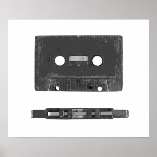 Poster cassette audio rétro (Devant)