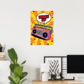 Poster Cassette Rose des Années 80 Art Pop (Bureau à domicile)