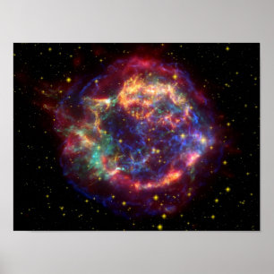 Poster Cassiopeia Galaxy Remnant Supernova