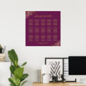 Poster Cassis violet 15 Table Mariage Plat Plat Or (Bureau à domicile)