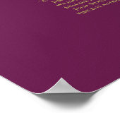 Poster Cassis violet 23 Mariage de table Planche de siège (Coin)