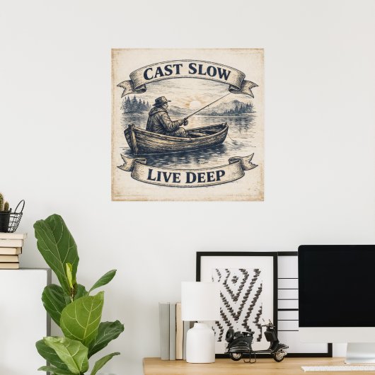 Poster Cast Slow, Live Deep (Bureau à domicile)