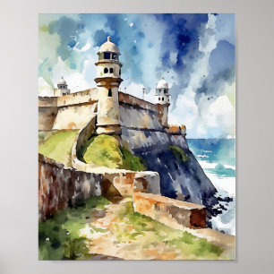 Poster Castillo San Felipe del Morro San Juan Porto Rico