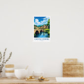 Poster Castle Combe Angleterre Travel Print (Cuisine)