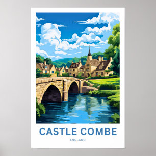 Poster Castle Combe Angleterre Travel Print