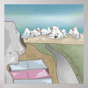 Poster Castle hill bouldering Nouvelle-Zélande