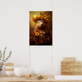 Poster Castor avec des suiveurs sur la tête (Cuisine)