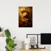 Poster Castor avec des suiveurs sur la tête (Bureau à domicile)